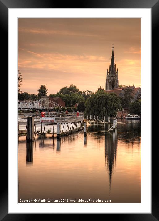 Evening over Marlow Framed Mounted Print by Martin Williams