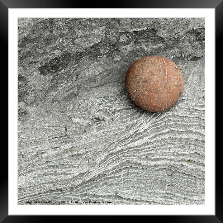 Pebble Framed Mounted Print by Martin Williams