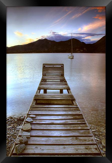 Jetty - Lake Maggiore, Italy Framed Print by Martin Williams