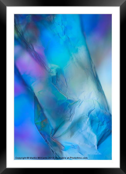 Abstract Electric Blue 3 Framed Mounted Print by Martin Williams