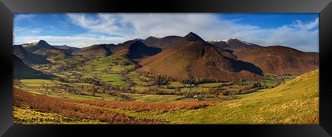 Newlands Valley from Catbells Framed Print by Martin Williams