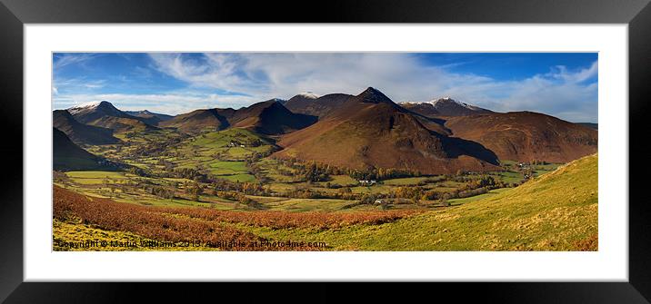 Newlands Valley from Catbells Framed Mounted Print by Martin Williams