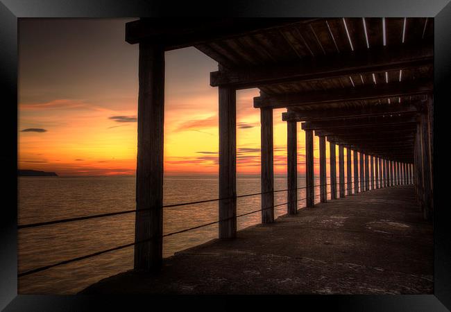 Whitby - Under the Boardwalk Framed Print by Martin Williams