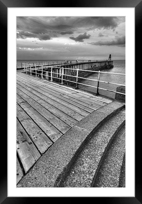 Whitby Pier, North Yorkshire Framed Mounted Print by Martin Williams