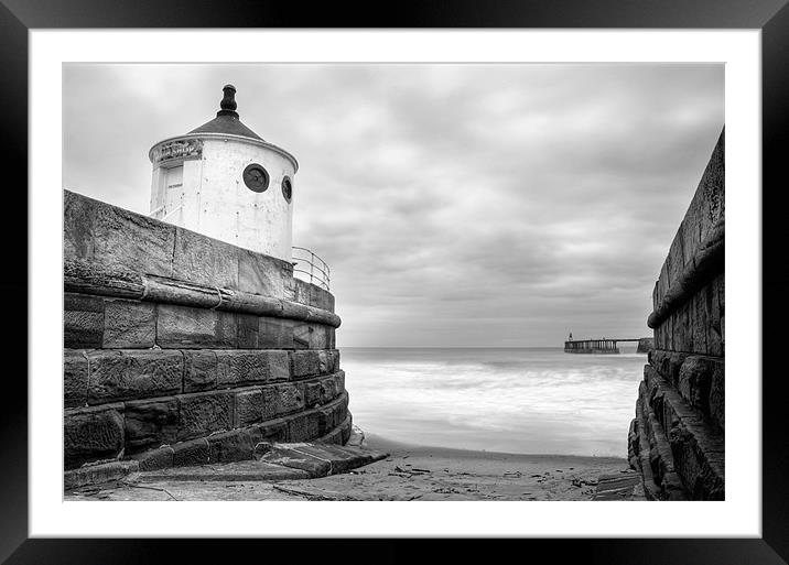 Whitby Sea Defences, North Yorkshire Framed Mounted Print by Martin Williams