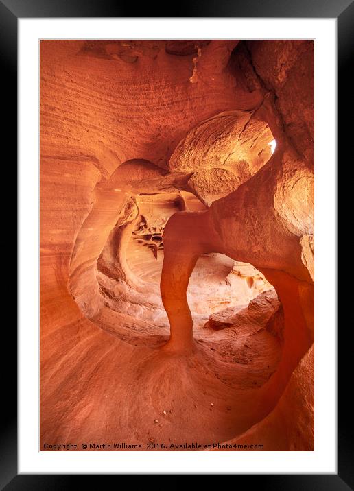 Windstone Arch, Fire Cave, Valley of Fire Framed Mounted Print by Martin Williams
