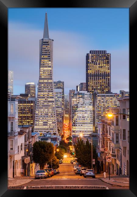 San Francisco Skyline Framed Print by Martin Williams