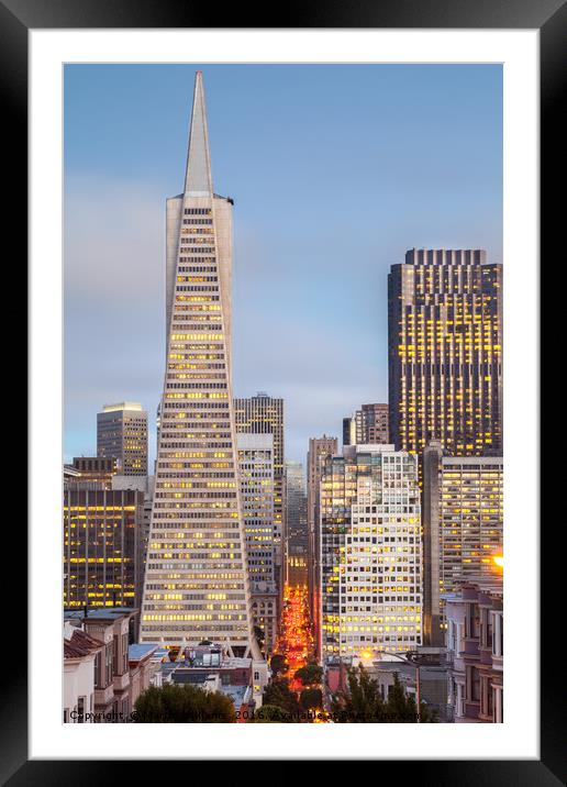  San Francisco City Framed Mounted Print by Martin Williams