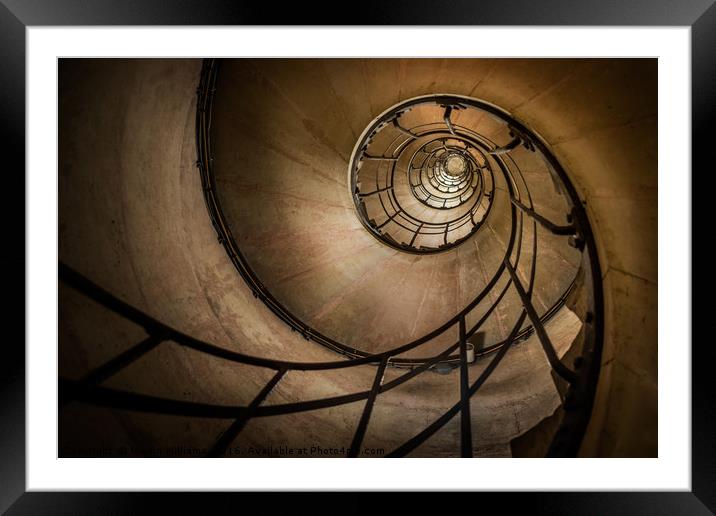 Spiral stairs - Arc de Triomphe Framed Mounted Print by Martin Williams
