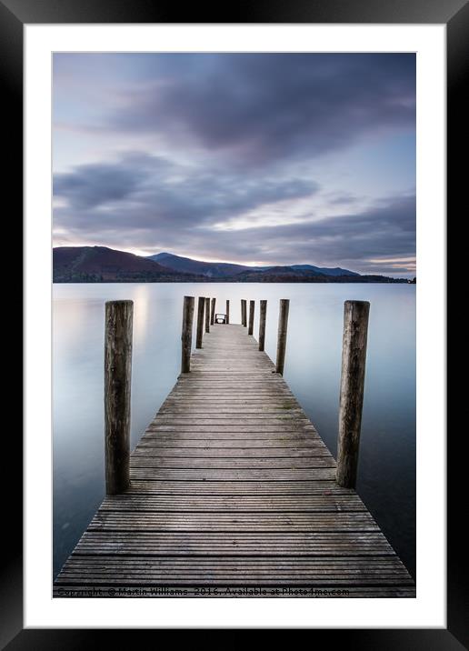 Ashness Jetty, Derwent Water Framed Mounted Print by Martin Williams