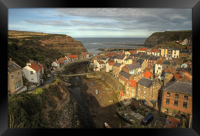 Evening Glow, Staithes Framed Print by Martin Williams