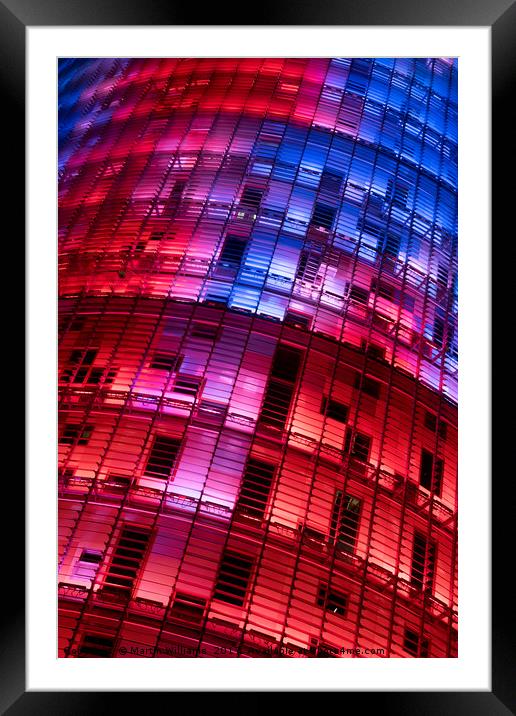 Torre Agbar Tower. Barcelona Framed Mounted Print by Martin Williams