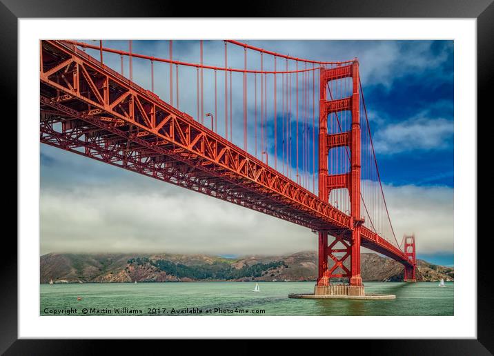 Golden Gate Bridge Framed Mounted Print by Martin Williams