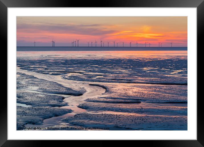 Crosby Beach, Liverpool Framed Mounted Print by Martin Williams
