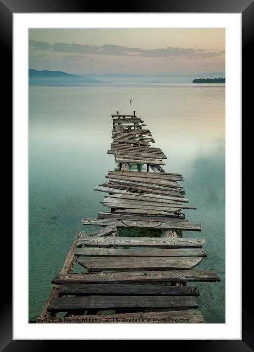  Corfu Dawn jetty Framed Mounted Print by Martin Williams