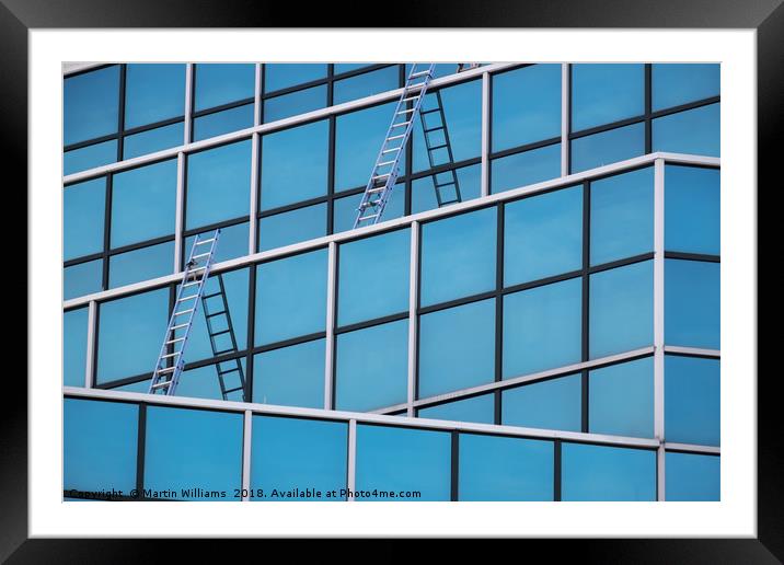 Windows and Ladders Framed Mounted Print by Martin Williams