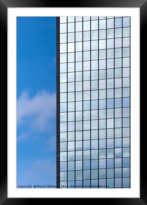 Office block reflective windows Framed Mounted Print by Martin Williams