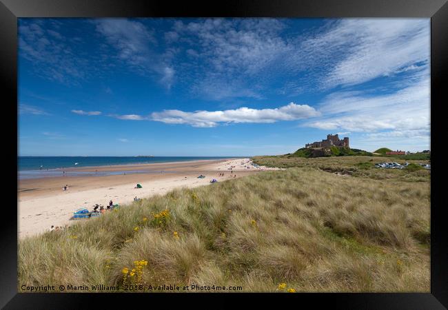Bamburgh Castle, Northumberland Framed Print by Martin Williams