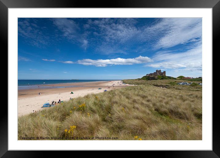 Bamburgh Castle, Northumberland Framed Mounted Print by Martin Williams