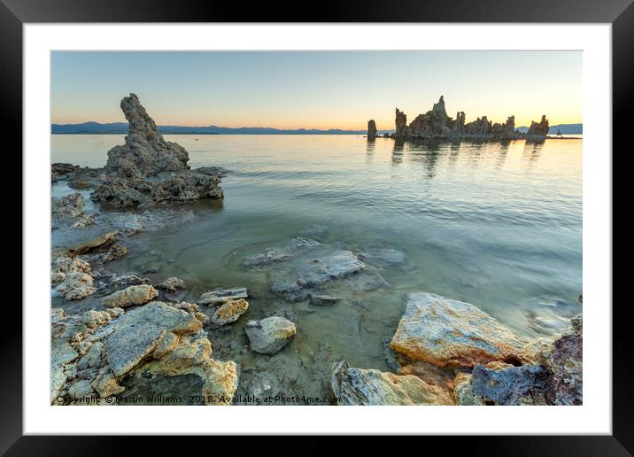 Sunrise over Mono Lake Framed Mounted Print by Martin Williams
