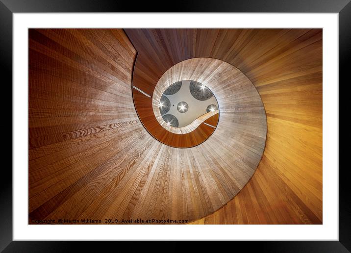 Spiral Staircase London Framed Mounted Print by Martin Williams