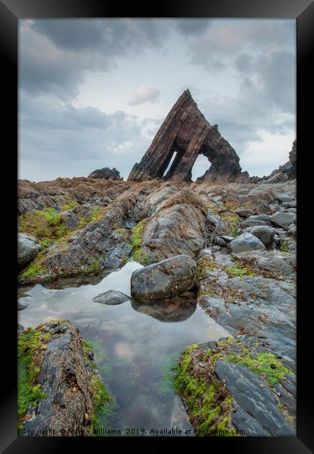 Blackchurch Rock, North devon Framed Print by Martin Williams