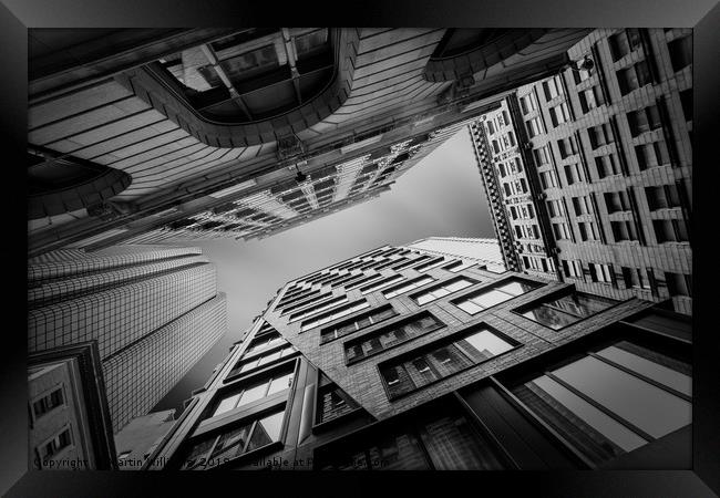 Looking up in Boston Framed Print by Martin Williams