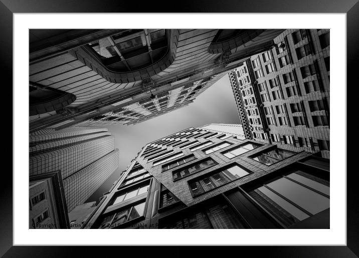 Looking up in Boston Framed Mounted Print by Martin Williams