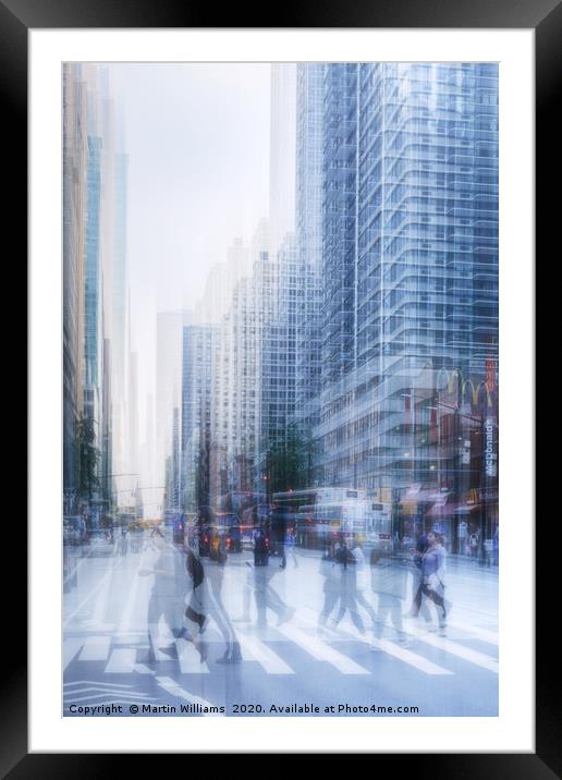 Streets of New York. Framed Mounted Print by Martin Williams