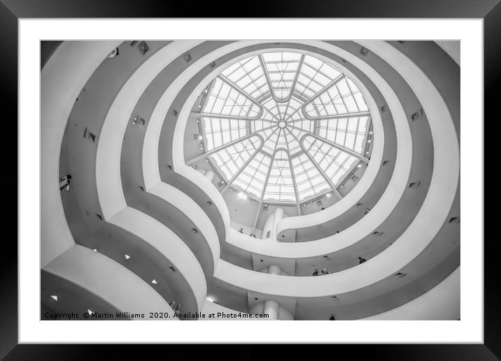 The Guggenheim Museum, New York Framed Mounted Print by Martin Williams