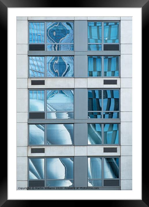 Abstract reflections New York Framed Mounted Print by Martin Williams