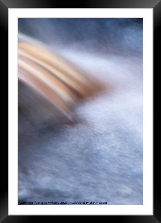 Waterfall abstract Framed Mounted Print by Martin Williams