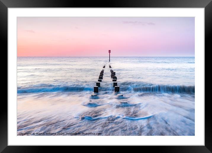 Groynes at Bridlington, East Riding of Yorkshire Framed Mounted Print by Martin Williams