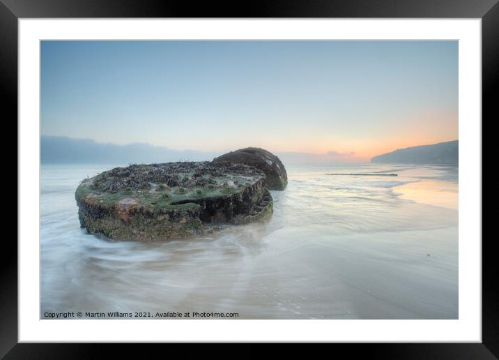 Wreck of Laura - Filey Bay - North Yorkshire Framed Mounted Print by Martin Williams