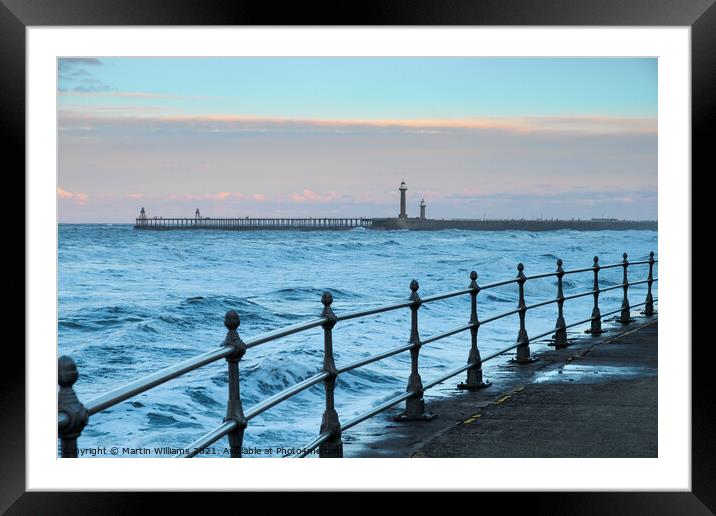 Evening Whitby, North Yorkshire Framed Mounted Print by Martin Williams