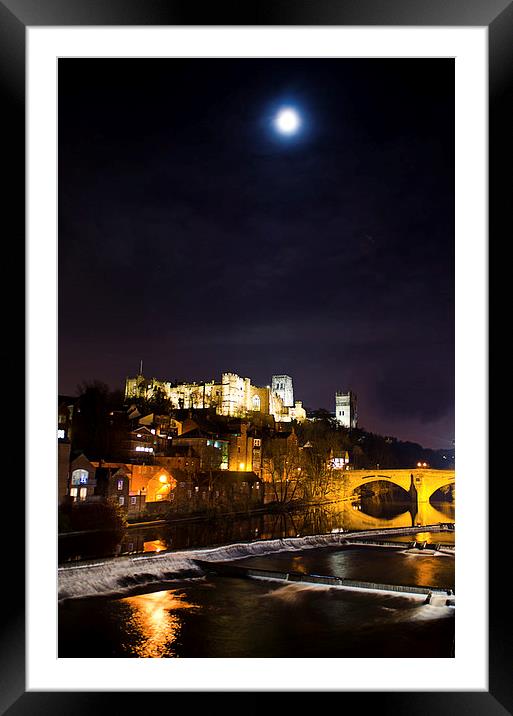 Durham Cathedral By Moonlight Framed Mounted Print by Paul Black
