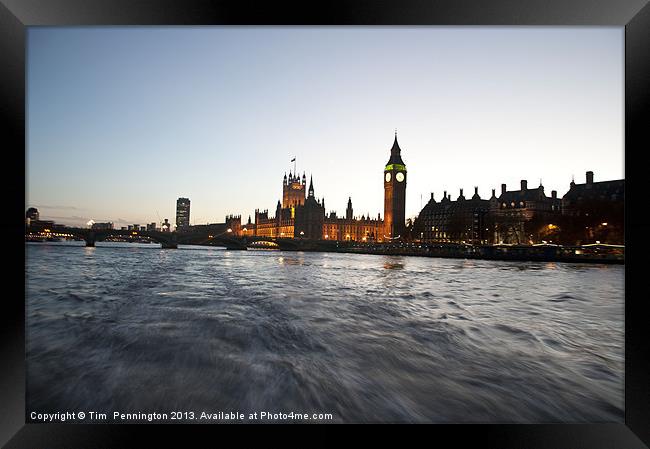 Houses of Parliament Framed Print by Tim Pennington