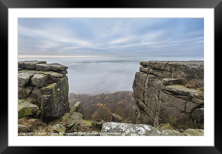 Curbar Edge, Above the Mist Framed Mounted Print by mhfore Photography