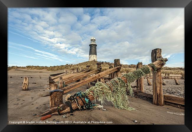 Lighthouse and Nets Framed Print by mhfore Photography