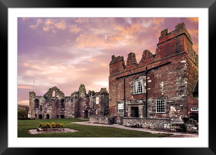 Tutbury Castle Sunrise Framed Mounted Print by mhfore Photography