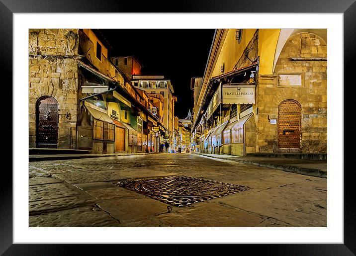 Ponte Vecchio Bridge Framed Mounted Print by mhfore Photography