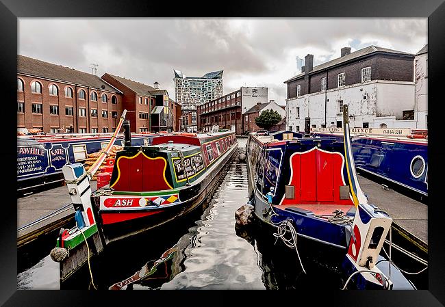 Birmingham Narrow Boats Framed Print by mhfore Photography