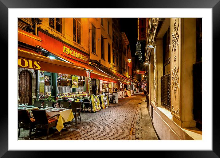 Rue des Bouchers Framed Mounted Print by mhfore Photography