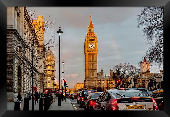 Big Ben, Westminster Golden Hour Framed Print by mhfore Photography