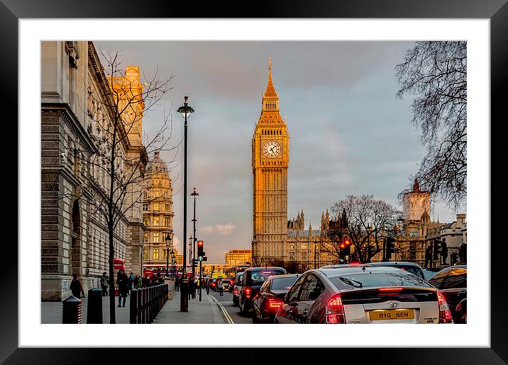 Big Ben, Westminster Golden Hour Framed Mounted Print by mhfore Photography