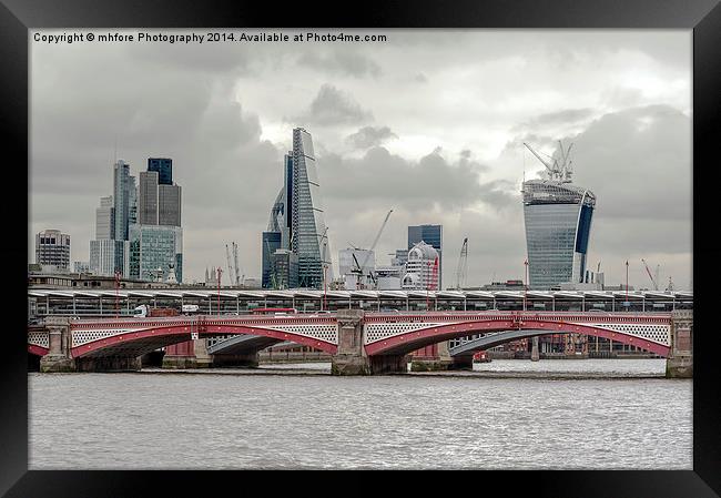 Blackfriars Bridge Framed Print by mhfore Photography