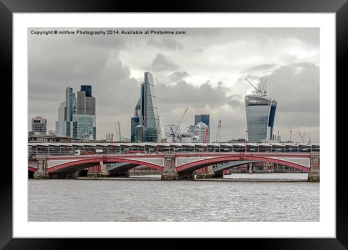 Blackfriars Bridge Framed Mounted Print by mhfore Photography