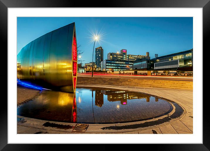 Sheffield Reflections Framed Mounted Print by mhfore Photography