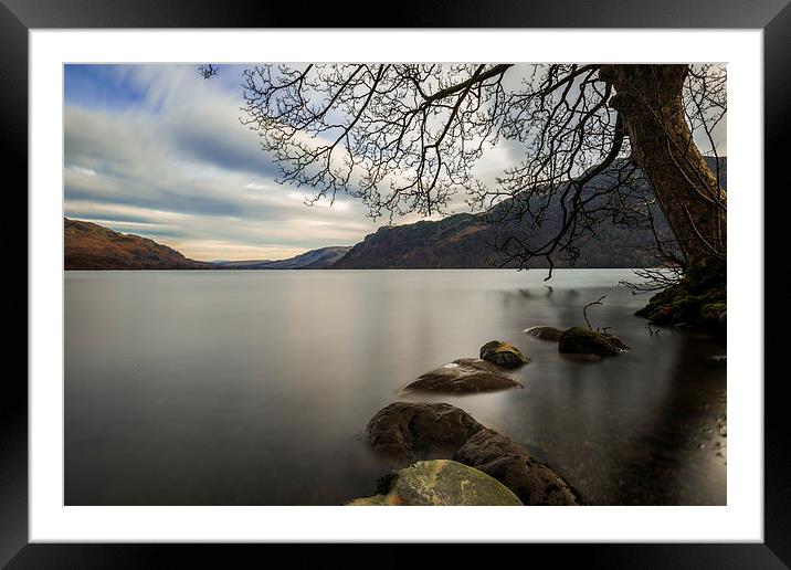 Ullswater Stones Framed Mounted Print by Jonathan Parkes