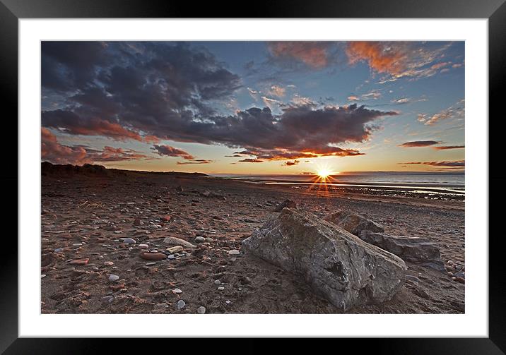 Late Summer Sunset Framed Mounted Print by Cheryl Quine